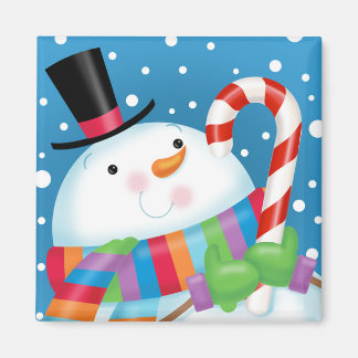 Snowman et aimant Sucre de canne