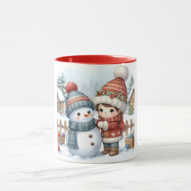 Snowman et amis Kids Christmas Mug (Centre)
