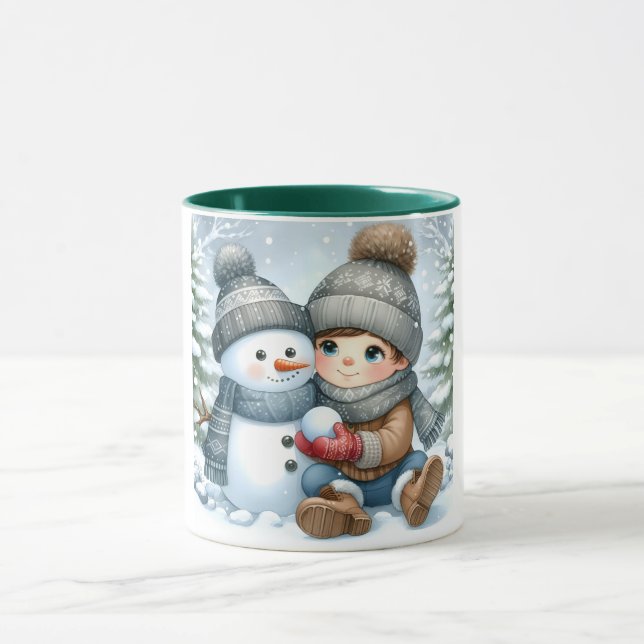 Snowman et amis Kids Christmas Mug (Centre)