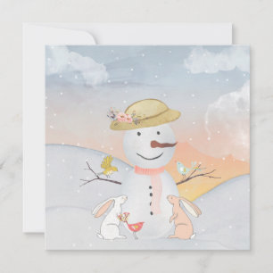 Snowman et Winter Woodland Friends