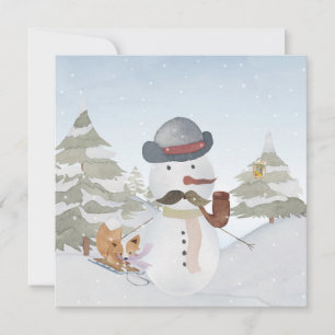Snowman et Winter Woodland Friends