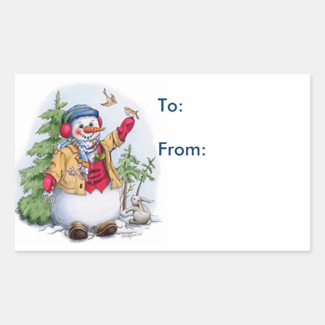 Snowman - Étiquettes cadeaux (Devant)