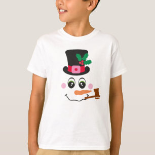Snowman Face avec Casquette et T-shirt pour enfant