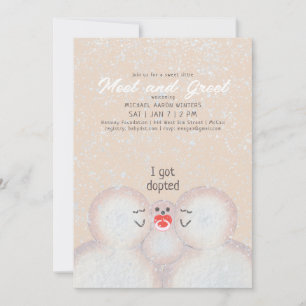 Snowman Famille Adoption Douche Invitation