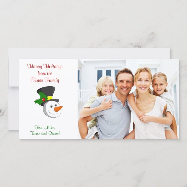 Snowman Family Carte photo (Devant)
