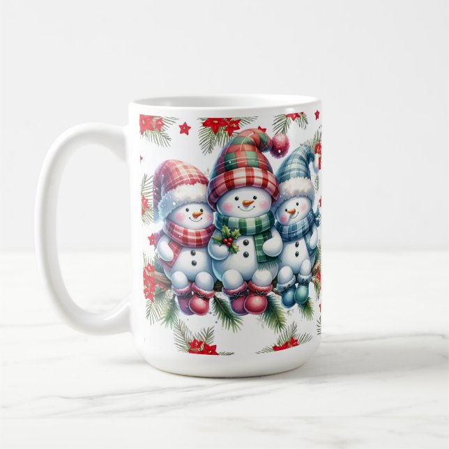 Snowman Family Holiday Mug (Gauche)
