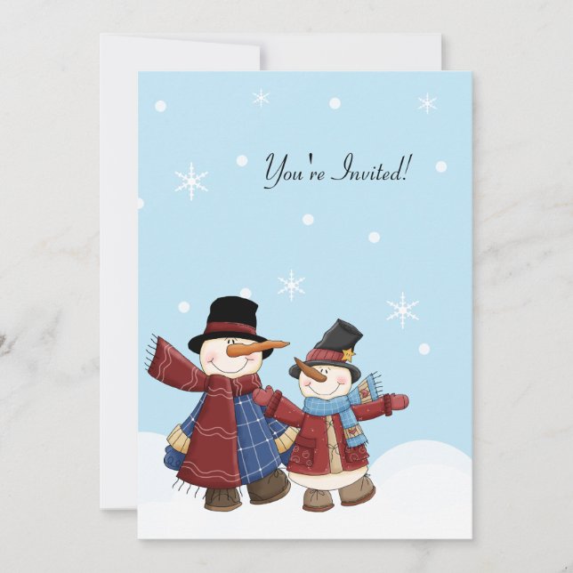 SNOWMAN Hiver Invitation (Devant)