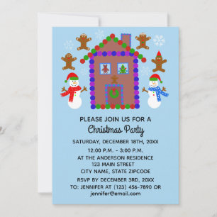 Snowman & House #3-2 Carte d'invitation