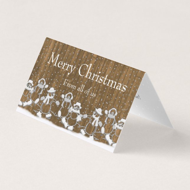 Snowman Joyeux Noël de tous les US carte personnal (Front)