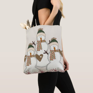 Snowman Joyeux Noël Sacs fourre-tout femmes