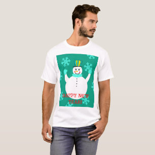 Snowman Joyeux T-Shirt Homme du Nouvel An