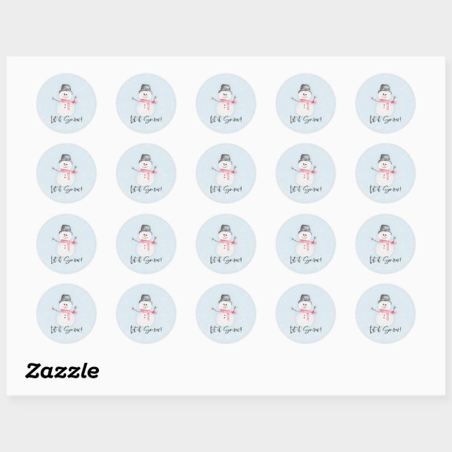 Snowman Laisser la neige Stickers (Feuille)
