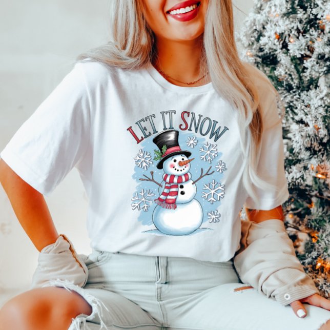 Snowman laissez-le neiger T-shirt hiver (Créateur téléchargé)