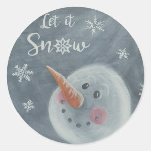 Snowman Let it Snow sticker