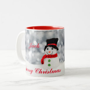 SNOWMAN MERRY CHRISTMAS MUG PERSONNALISÉ