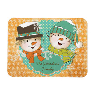 Snowman Noël 2 Magnet Flexi personnalisé