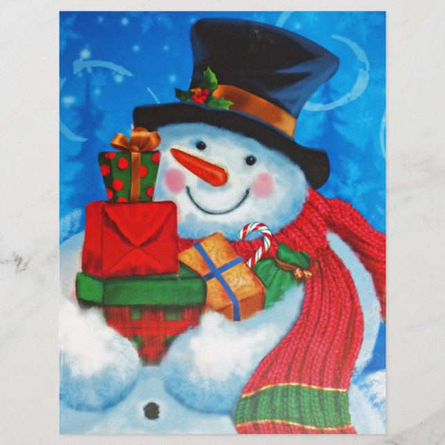 Snowman portant des cadeaux (Devant)