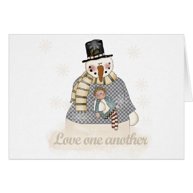 Snowman s'aime l'un l'autre (Devant horizontal)