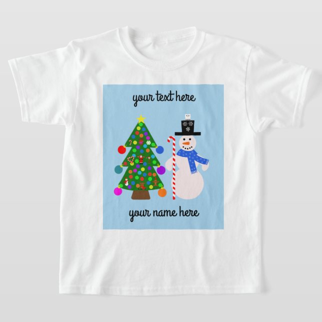 Snowman & sapin de Noël #3 T-shirt (Poser)