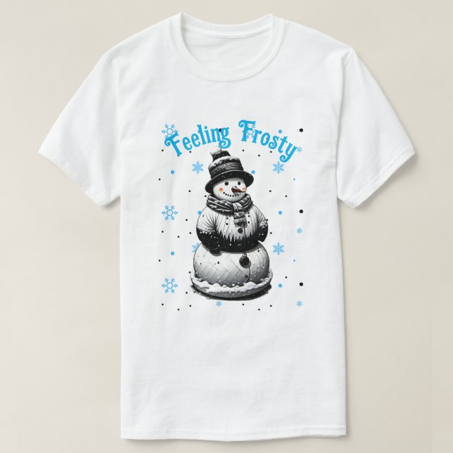 Snowman se sent Frosty Noël T-shirt (Design devant)
