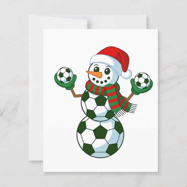 Snowman Soccer Noël Amateurs de sport (Devant)