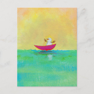 Snowman vacances carte postale fun art mignon