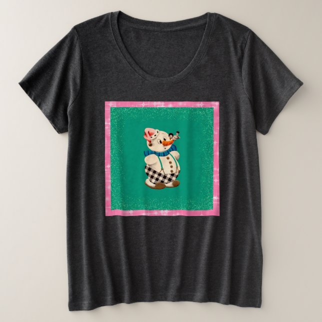 Snowman Vintage Noël blanc (Design devant)