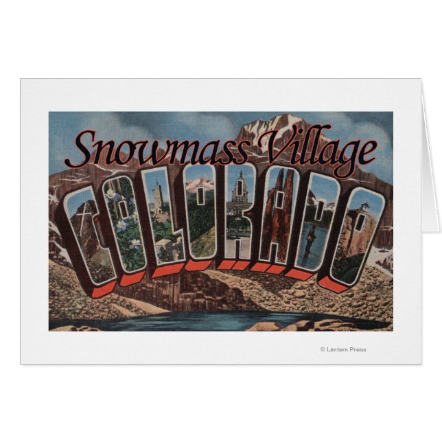 Snowmass, Colorado - Grandes Lettres Scènes (Devant horizontal)