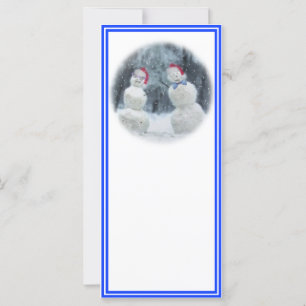 Snowmen avec lunettes et chapeaux de Père Noël