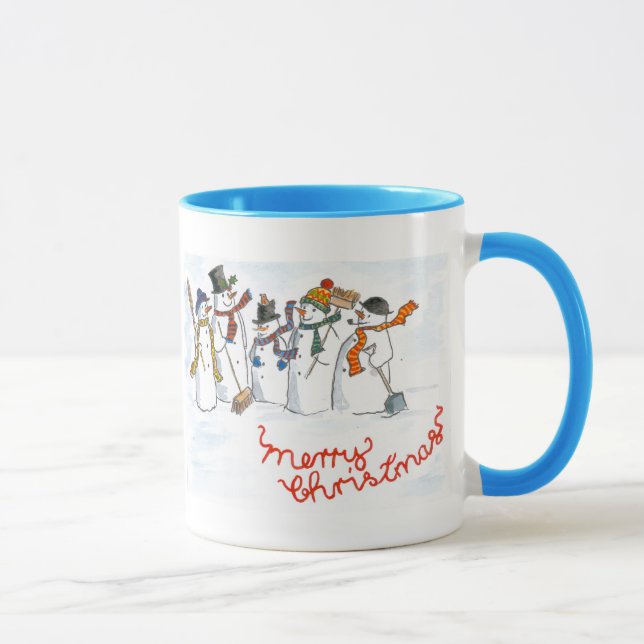 Snowmen de Noël Ringer Mug (Droite)
