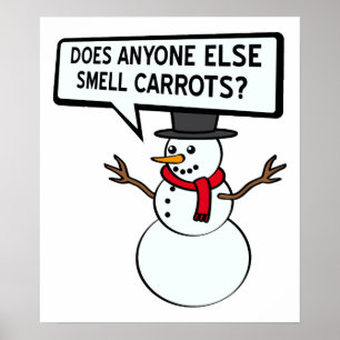 Snowmen odell Carrots Drôle Poster