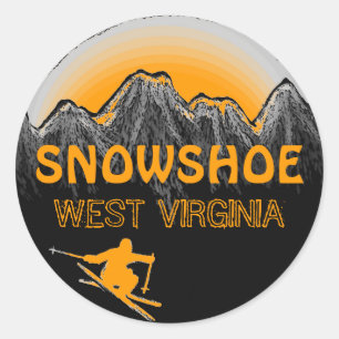 Snowshoe West Virginia orange autocollants