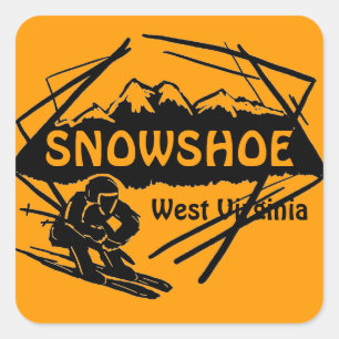 Snowshoe West Virginia orange logo autocollants