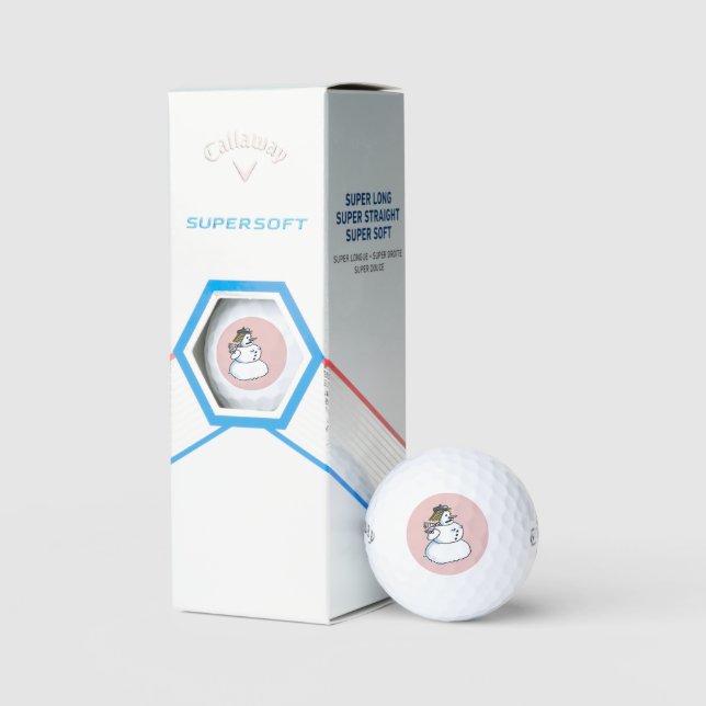 Snowwoman rose Callaway Supersoft balles de golf 3 (Conditionnement)