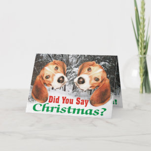 Snowy As-Tu Dit Noël ? Carte de Noël beagle