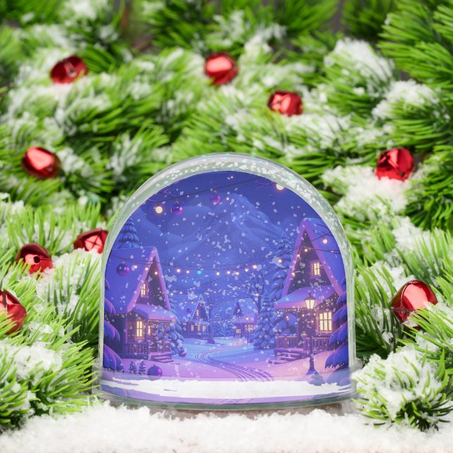 Snowy Christmas Scene Snow Globe (Noël)
