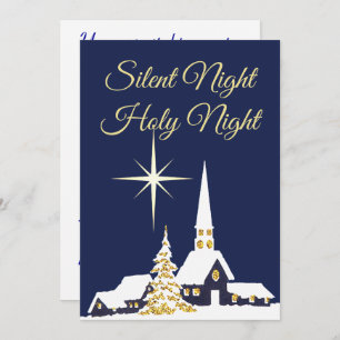 Snowy Church Noël Party Invitation