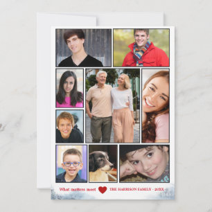 Snowy Collage Carte photo de vacances