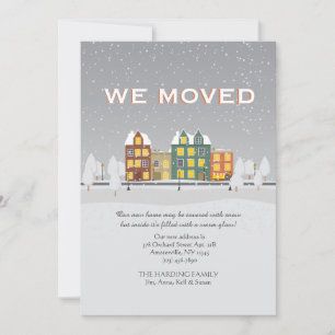 Snowy Moving Faire-part