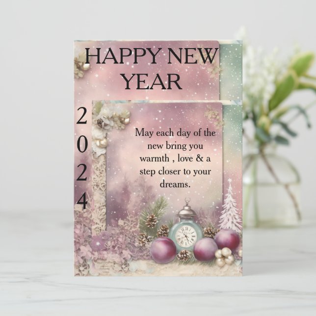 "Snowy Serenity : une carte de voeux pour le Nouve (Debout devant)