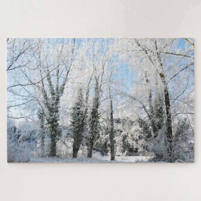 Snowy Trees Winter, 1014 pièces Jigsaw Puzzle (Horizontal)