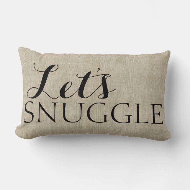 Snuggle Rustic Burlap Look Coussin (Recto)