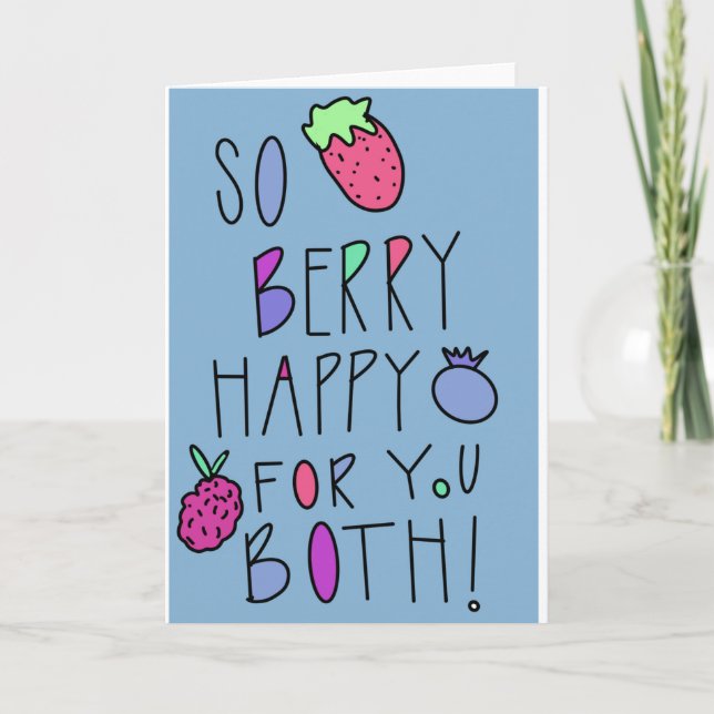 So Berry Happy pour vous mariage / carte bébé (Devant)