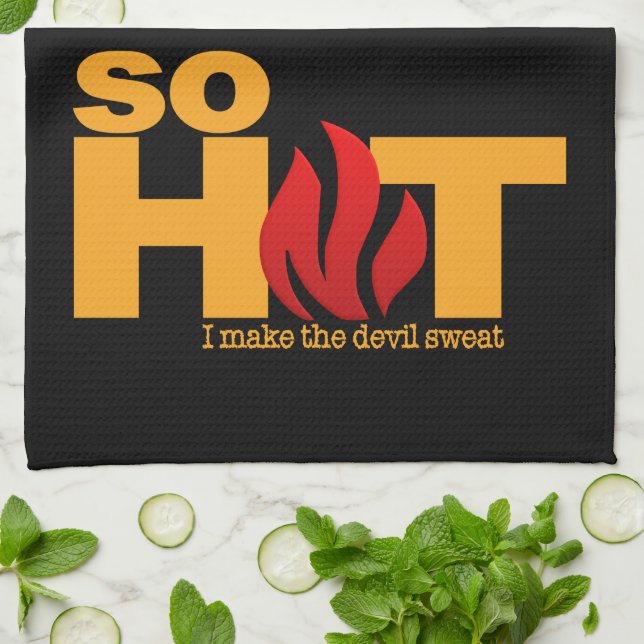 SO CHAUD serviette de cuisine personnalisée (Plié)