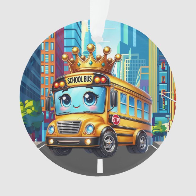 SO CUTE Ornement de bus scolaire (devant)