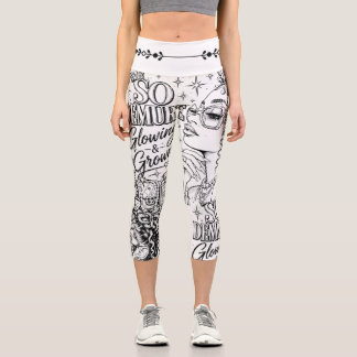 So Demure™ Leggings Capri DIY Taille Haute | Peint