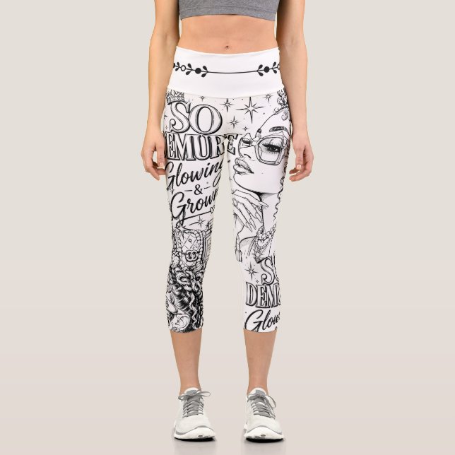 So Demure™ Leggings Capri DIY Taille Haute | Peint (Recto)
