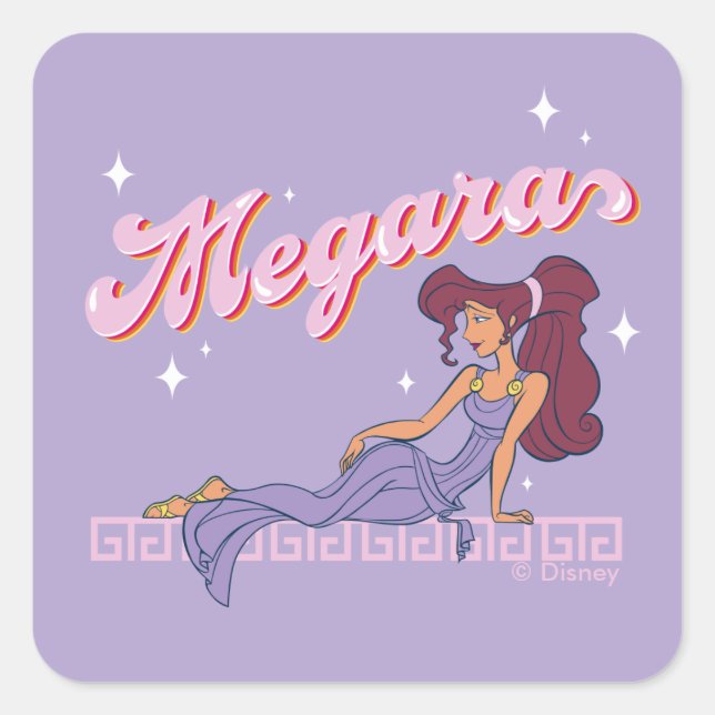 So Greek. So Chic. Megara Square Sticker (Devant)