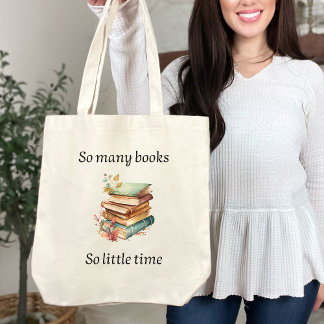 So many books, so little time tote bag