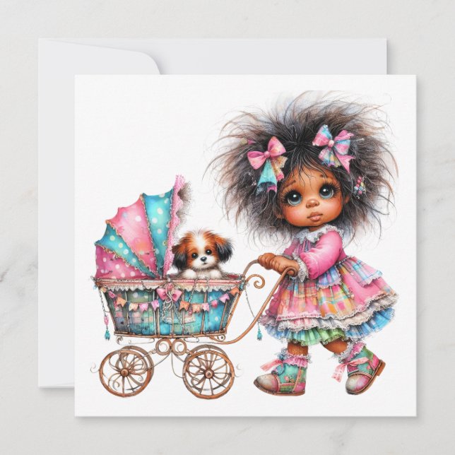 SO Precious Baby Buggy thème Invitation (Devant)